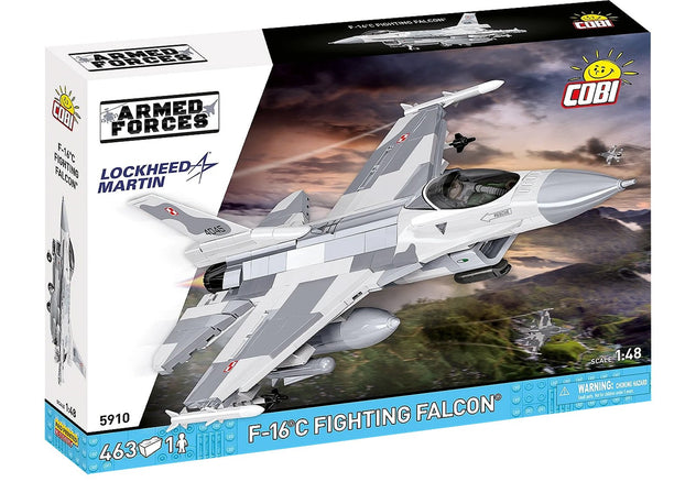 Cobi F-16C Fighting Falcon 1:48 Scale Brick Kit Aircraft - 463 Pieces (5910)