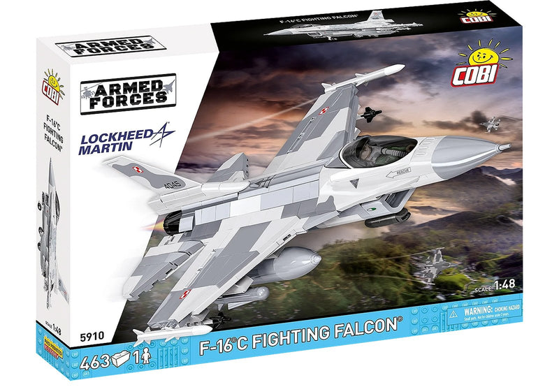 Cobi F-16C Fighting Falcon Brick Model Kit - 463 pieces - Scale 1/48 - (5910)