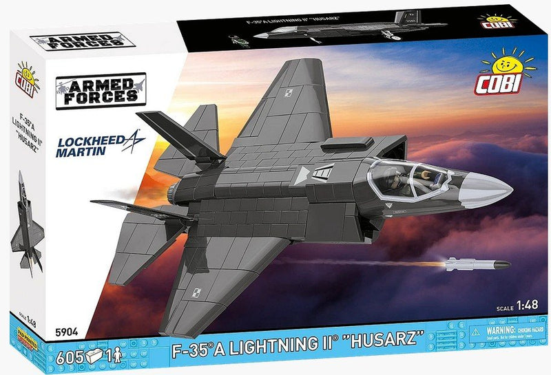 Cobi F-35A Lightning II “HUSARZ” Brick Model Kit - 605 pieces - Scale 1/48 - (5904)