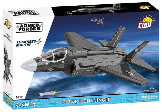 Cobi F-35B Lightning II Brick Kit - 1:48 Scale Aircraft - 614 Pieces (5912)