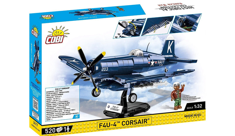 Cobi F4U-4 Corsair Brick Model Kit Brick Model Kit - 520 pieces - Scale 1/32 - (2417)