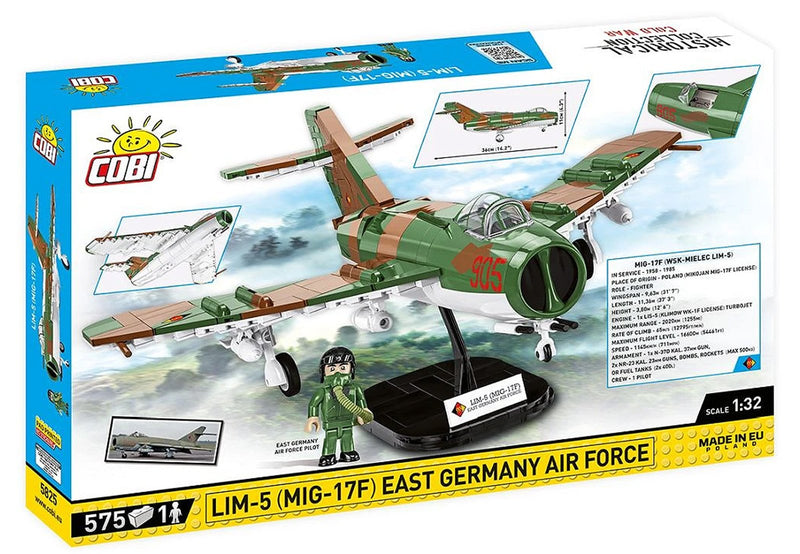 Cobi Lim-5 (MiG-17F) East Germany Air Force Brick Model Kit - 575 pieces - Scale 1/32 - (5825)