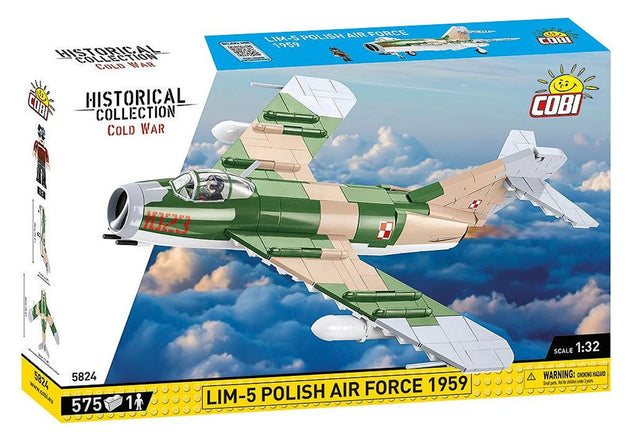 Cobi Lim-5 (MiG-17F) Polish Air Force 1959 1:32 Scale Brick Kit - 575 Pieces (5824)