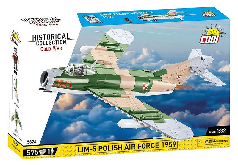 Cobi Lim-5 (MiG-17F) Polish Air Force 1959 Brick Model Kit - 575 pieces - Scale 1/32 - (5824)