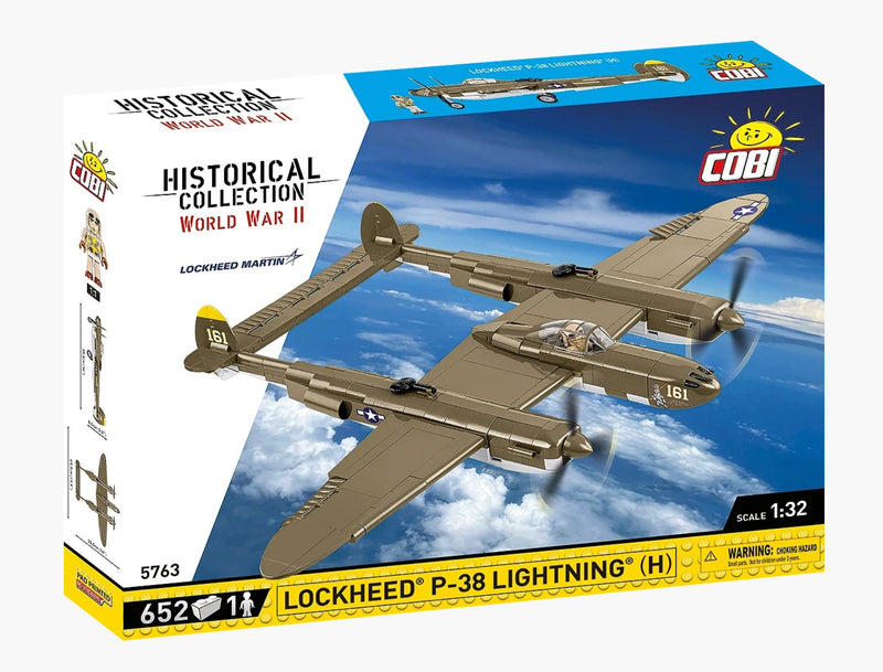 Cobi Lockheed P-38H Lightning Brick Model Kit - 652 pieces - Scale 1/32 - (5763)