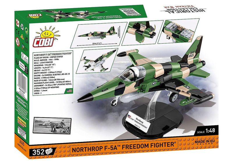 Cobi Northrop F-5A Freedom Fighter Brick Model Kit - 352 pieces - Scale 1/48 - (2425)