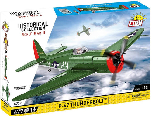 Cobi P-47 Thunderbolt Brick Model Kit - 477 pieces -Scale 1/32 - (5737)