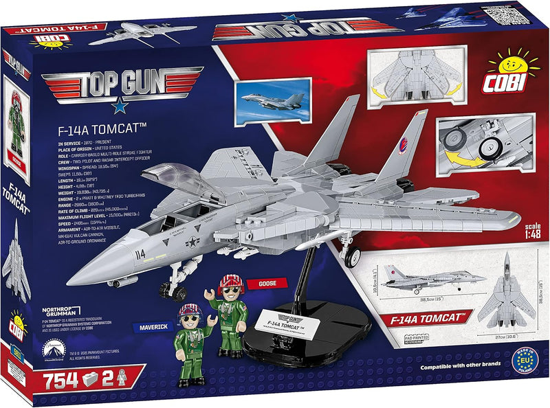 Cobi Top Gun F-14 Tomcat Brick Model Kit - 759 pieces - Scale 1/48 - (5811A)