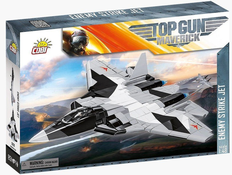 Cobi Top Gun Maverick Enemy Strike Jet Brick Model Kit - 851 pieces - Scale 1/48 - (5921)