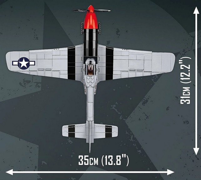 Cobi Top Gun Mustang P-51D Brick Model Kit - 350 pieces - Scale 1/32 - (5846)