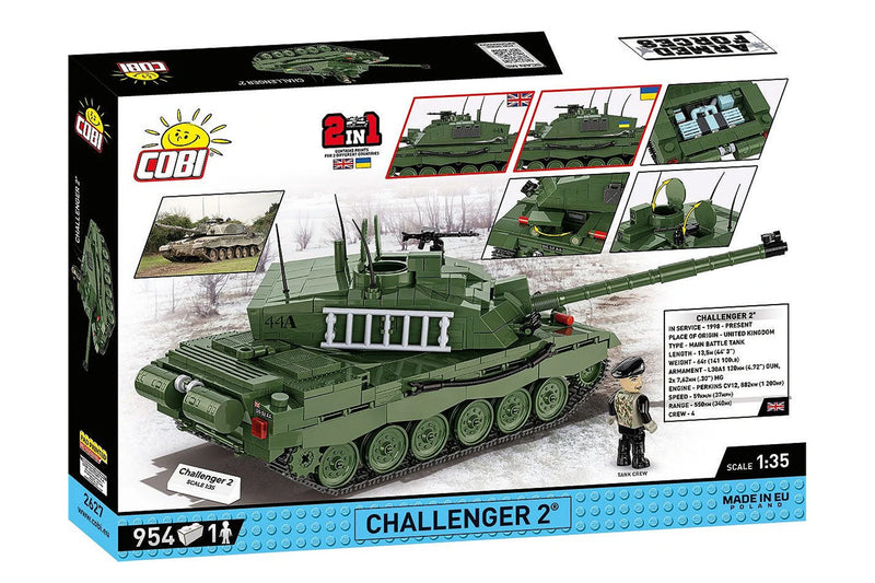 Cobi Challenger 2 British Tank Brick Kit - 1/35 Scale - 954 Pieces (2627)