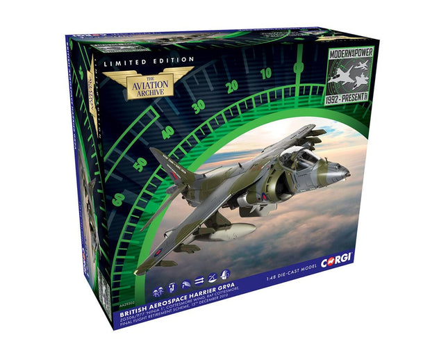 Corgi BAe Harrier GR9A 'Ninja 1' RAF Cottesmore 1:48 Diecast Model Aircraft - AA29302