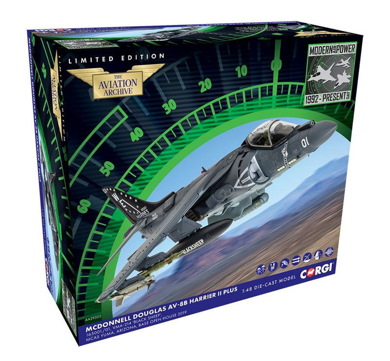 Corgi McDonnell Douglas AV-8B Harrier II Plus Diecast Scale Model - 1/48 - AA29303