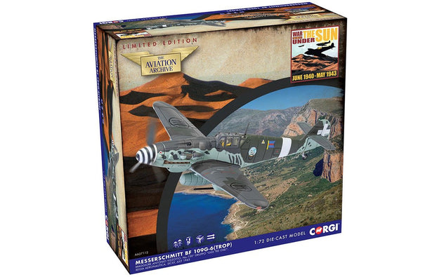 Corgi Messerschmitt Me109G-6 (Trop) Sicily 1943 1/72 Diecast Model Aircraft AA27112