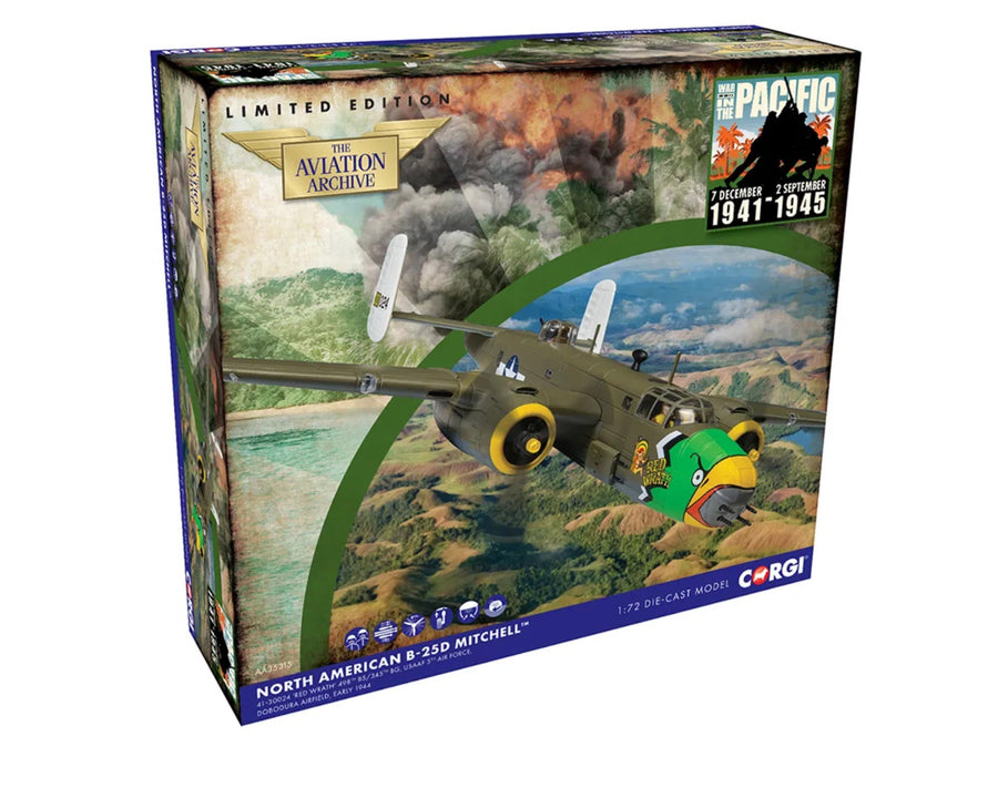 Corgi B-25D Mitchell 'Red Wrath' 1/72 Diecast Model Aircraft - AA35315