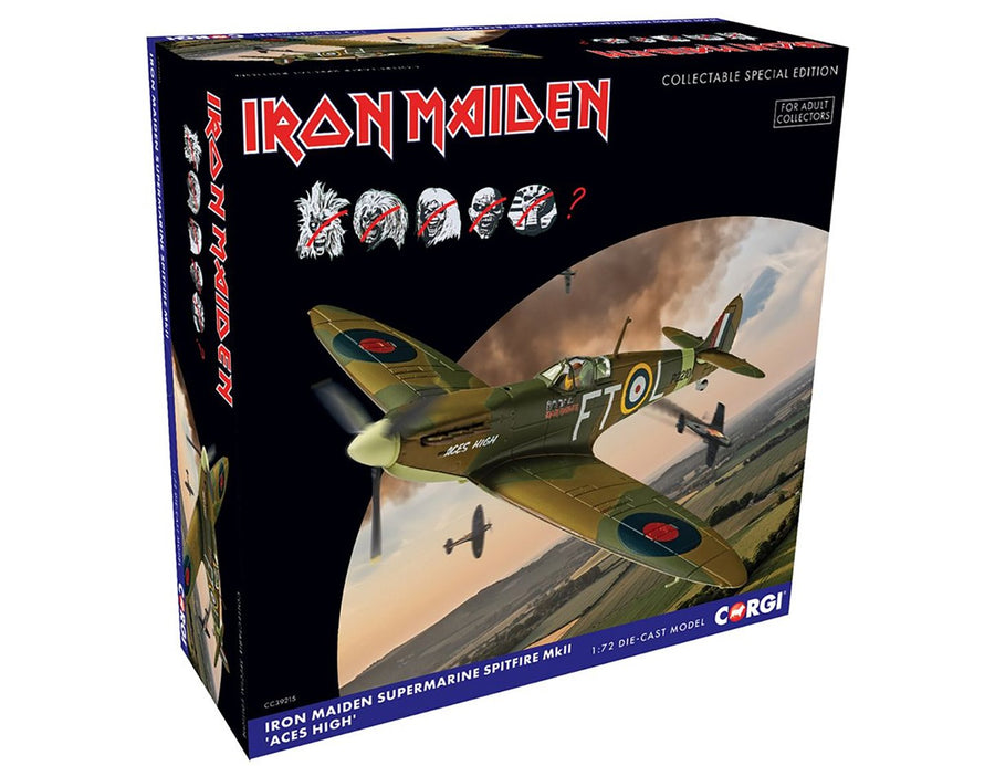 Corgi Spitfire Mk.II 'Iron Maiden Aces High' 1:72 Diecast Model Aircraft - CC39215