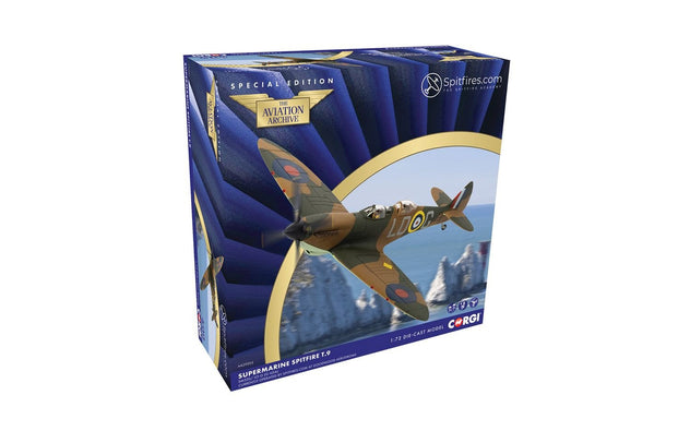 Corgi Spitfire T9 SM520 Goodwood Aerodrome 1:72 Diecast Model Aircraft - AA29203
