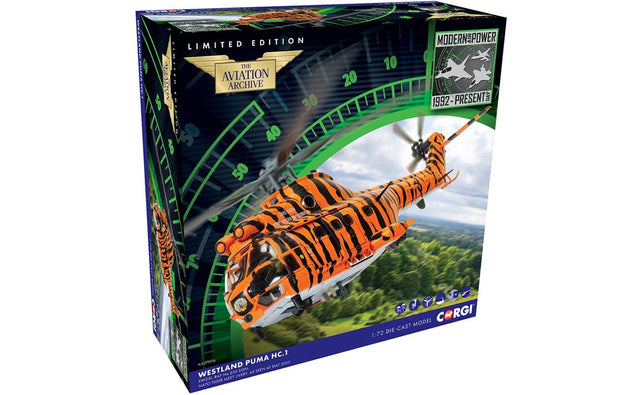Corgi Westland Puma HC-1 RAF No.230 Sqn NATO Tiger Meet 1:72 Diecast Model Aircraft - AA27006