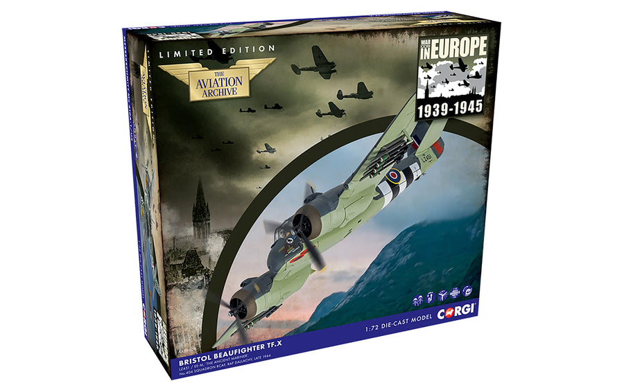 Corgi Bristol Beaufighter TF.X 1:72 Diecast Model Aircraft - LZ451 EE-M - AA28604