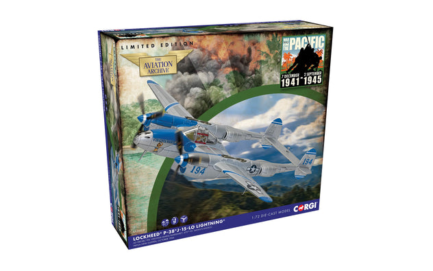 Corgi P-38J Lightning 'Virginia Marie' 1:72 Diecast Model Aircraft - AA36618