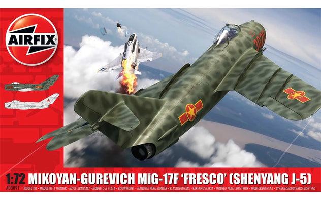 Airfix MiG-17F Fresco (Shenyang J-5) 1:72 Plastic Model Kit Aircraft