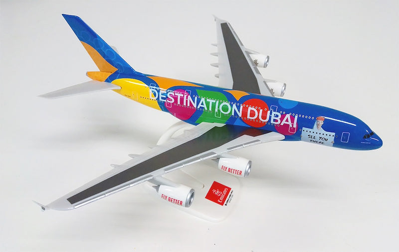 PPC Holland Emirates Airbus A380 Destination Dubai 1:250 Plastic Model Aircraft