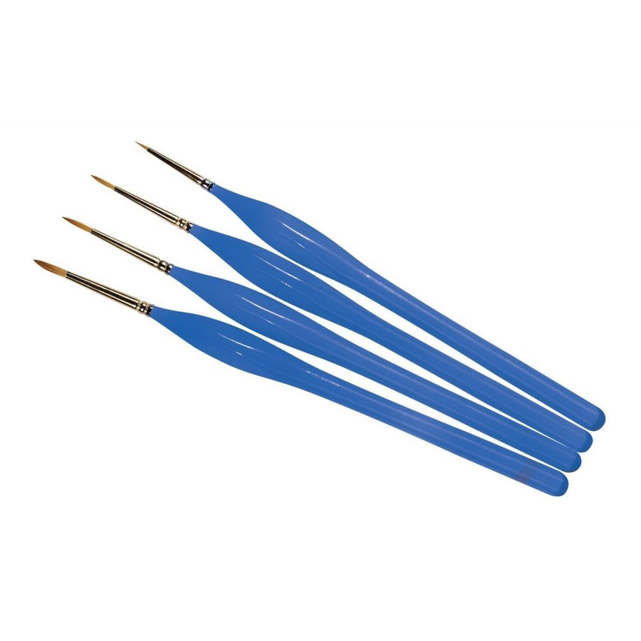 Humbrol Detail Sable Paint Brush Pack of 4 (Sizes 00, 0, 1, 2)