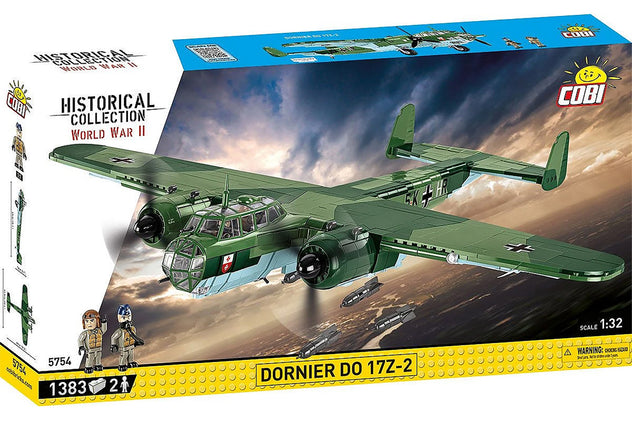 Cobi Dornier Do 17Z-2 1:32 Scale Brick Kit Aircraft Model - 1383 Pieces (5754)