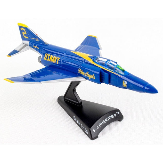 Postage Stamp F-4 Phantom II US Navy Blue Angels 1:155 Diecast Model Aircraft - PS5384-5
