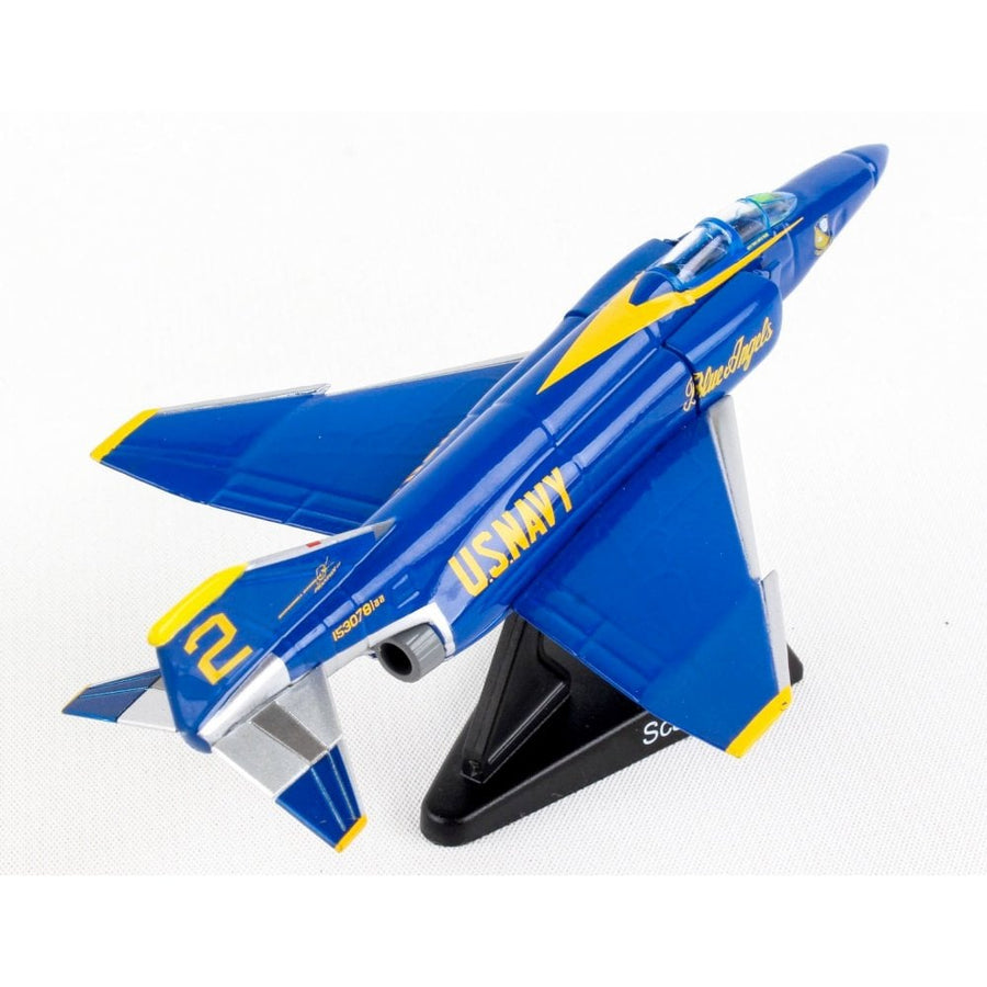 Postage Stamp F-4 Phantom II US Navy Blue Angels 1:155 Diecast Model Aircraft - PS5384-5