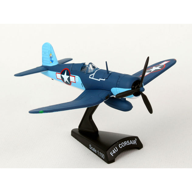 Postage Stamp F4U Corsair VMF-422 1:100 Diecast Model Aircraft - PS5356-2