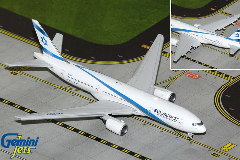 Gemini Jets EL AL Boeing 777-200ER Flaps Down 1:400 Diecast Model Aircraft 4X-ECB GJELY2300F