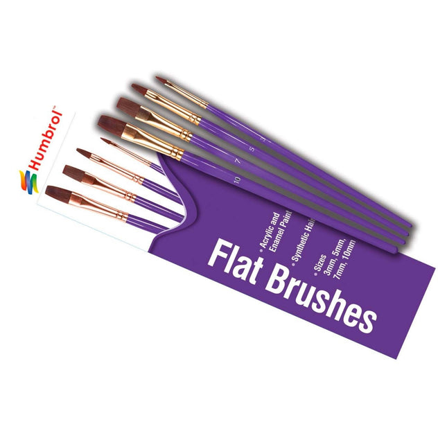 Humbrol Flat Paint Brushes Pack of 4 - Paints & Accessories