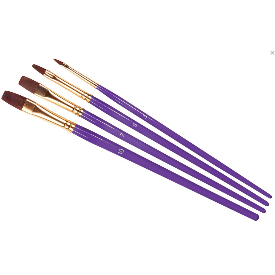 Humbrol Flat Paint Brushes Pack of 4 - Paints & Accessories