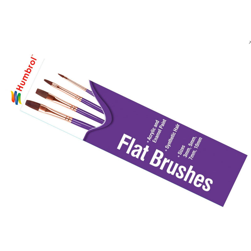 Flat Paint Brushes Pack of 4