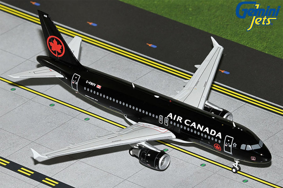 Gemini Jets Air Canada Jetz A320 Black Livery 1:200 Diecast Model Aircraft C-FNVV G2ACA1291