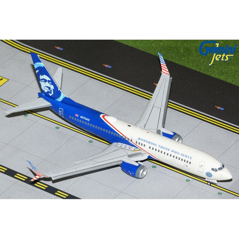 Gemini Jets Alaska Airlines B737-800S (Flaps Down) Honoring Those Livery Diecast  - N570AS - 1/200 - G2ASA1138F