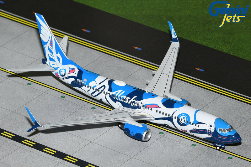 Gemini Jets Alaska Airlines B737-800S "Xaat Kwaani/Salmon People" Diecast - N559AS - 1/200 - G2ASA1246