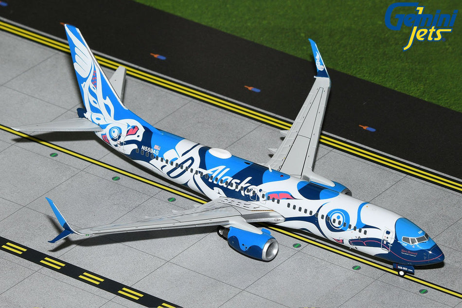 Gemini Jets Alaska Airlines B737-800S "Xaat Kwaani/Salmon People" Diecast - N559AS - 1/200 - G2ASA1246