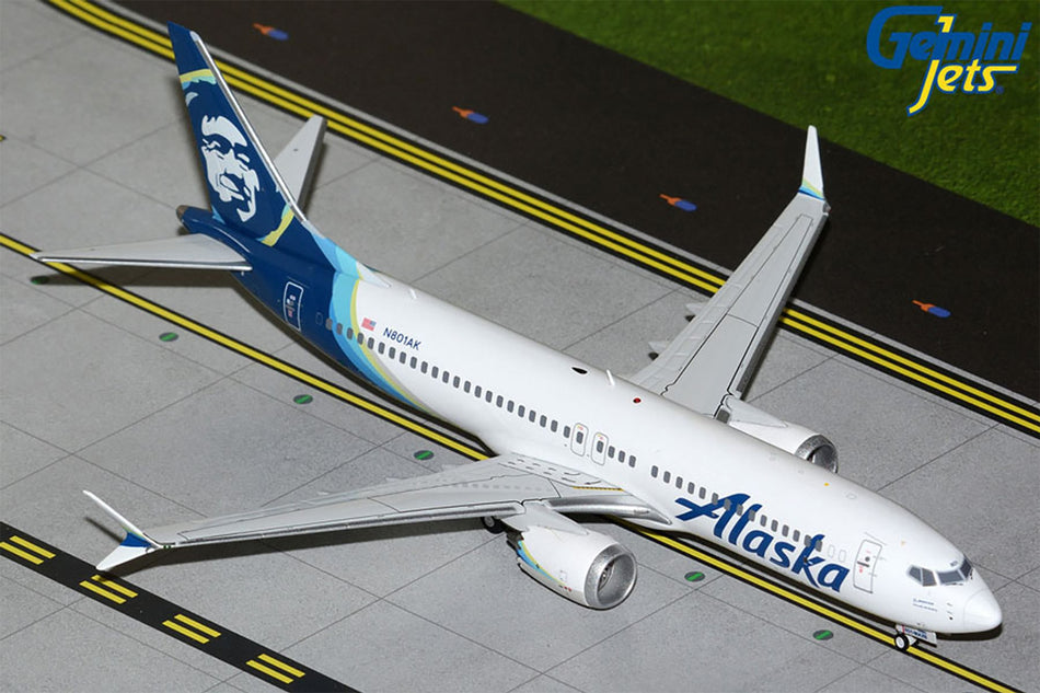 Gemini Jets Alaska Airlines Boeing 737-8 Max Diecast - N801AK - 1/200 - G2ASA1317