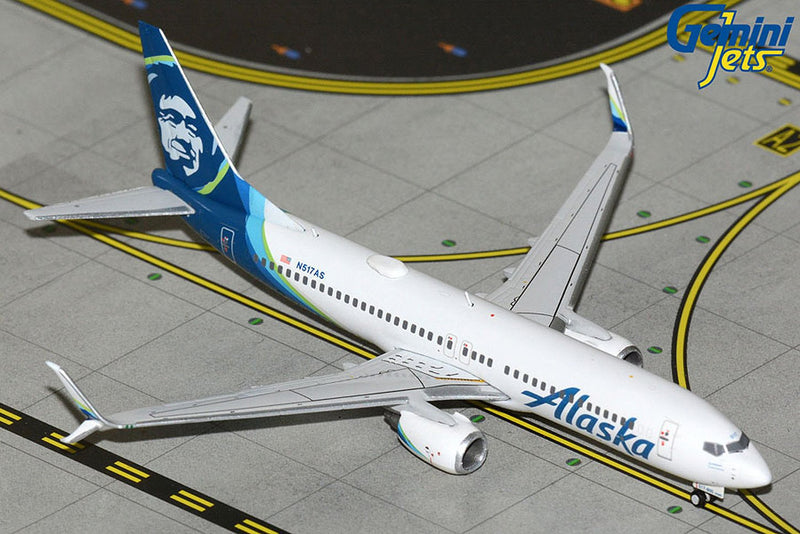 Gemini Jets Alaska Airlines Boeing 737-800S Diecast - N517AS - 1/400 - GJASA2418