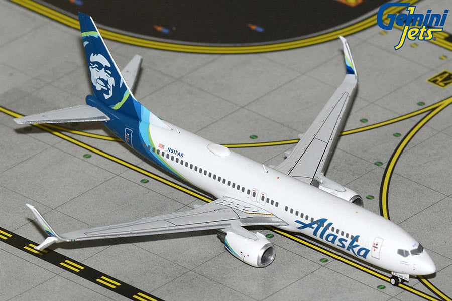 Gemini Jets Alaska Airlines Boeing 737-800S N517AS 1:400 Diecast Model Aircraft - GJASA2418