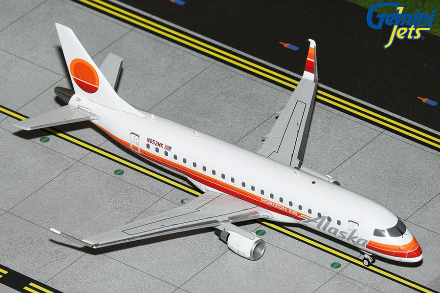 Gemini Jets Alaska Airlines Horizon Retro Embraer E175 1:200 Diecast Model Aircraft - N652MK