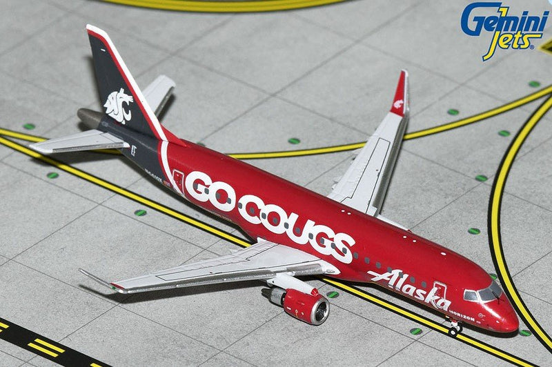 Gemini Jets Alaska Airlines Embraer 175L Diecast "Washington State Uni "Go Cougs" Livery - N661QX -  1/400 - GJASA2250