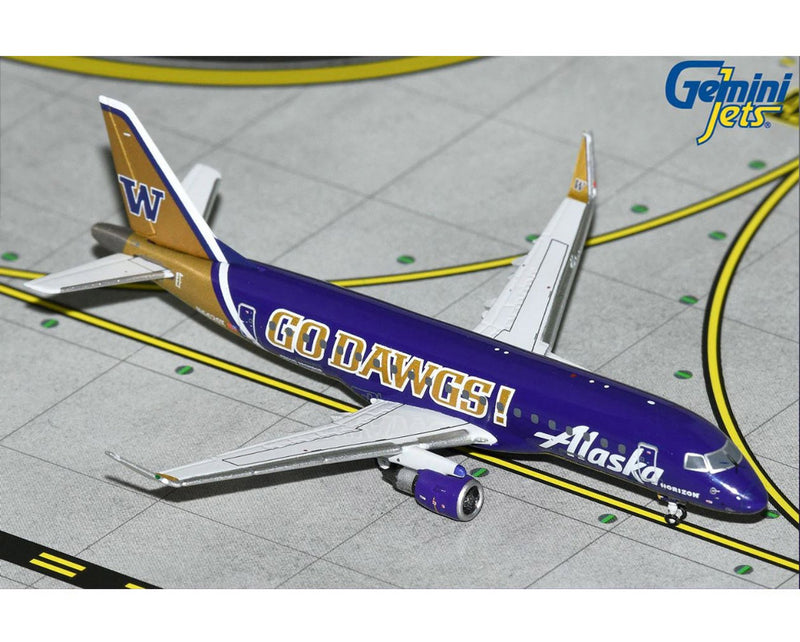 Gemini Jets Alaska Airlines Embraer 175LR Diecast Go DAWGS" Livery - N662QX -  1/400 - GJASA2251