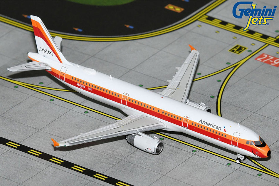 Gemini Jets American Airlines Airbus A321 PSA Heritage Livery Diecast - N582US - 1/400 - GJAAL2256