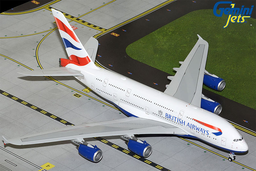 Gemini Jets British Airways Airbus A380 G-XLEE 1:200 Diecast Model Aircraft - G2BAW1340