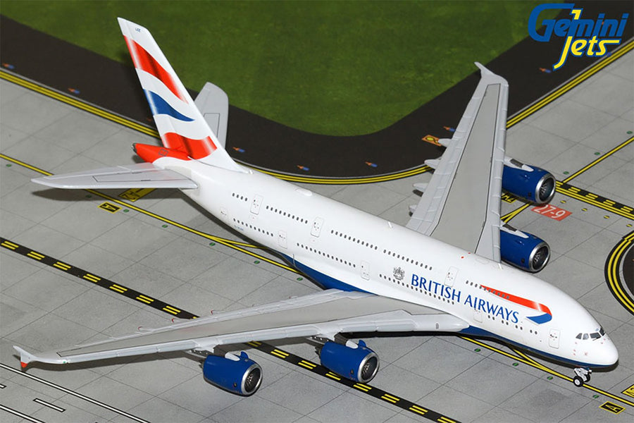Gemini Jets British Airways Airbus A380 1:400 Diecast Model Aircraft - G-XLEE - GJBAW2325