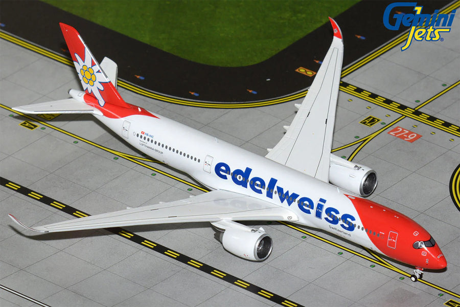 Gemini Jets Edelweiss Air Airbus A350-900 1:400 Diecast Model Aircraft - HB-IHC - GJEDW2315