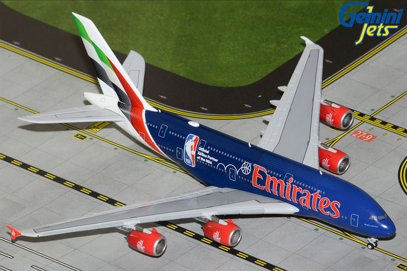 Gemini Jets Emirates Airbus A380 Diecast -'Official Partner of the NBA' Livery  - A6-EOD - 1/400 - GJUAE2271